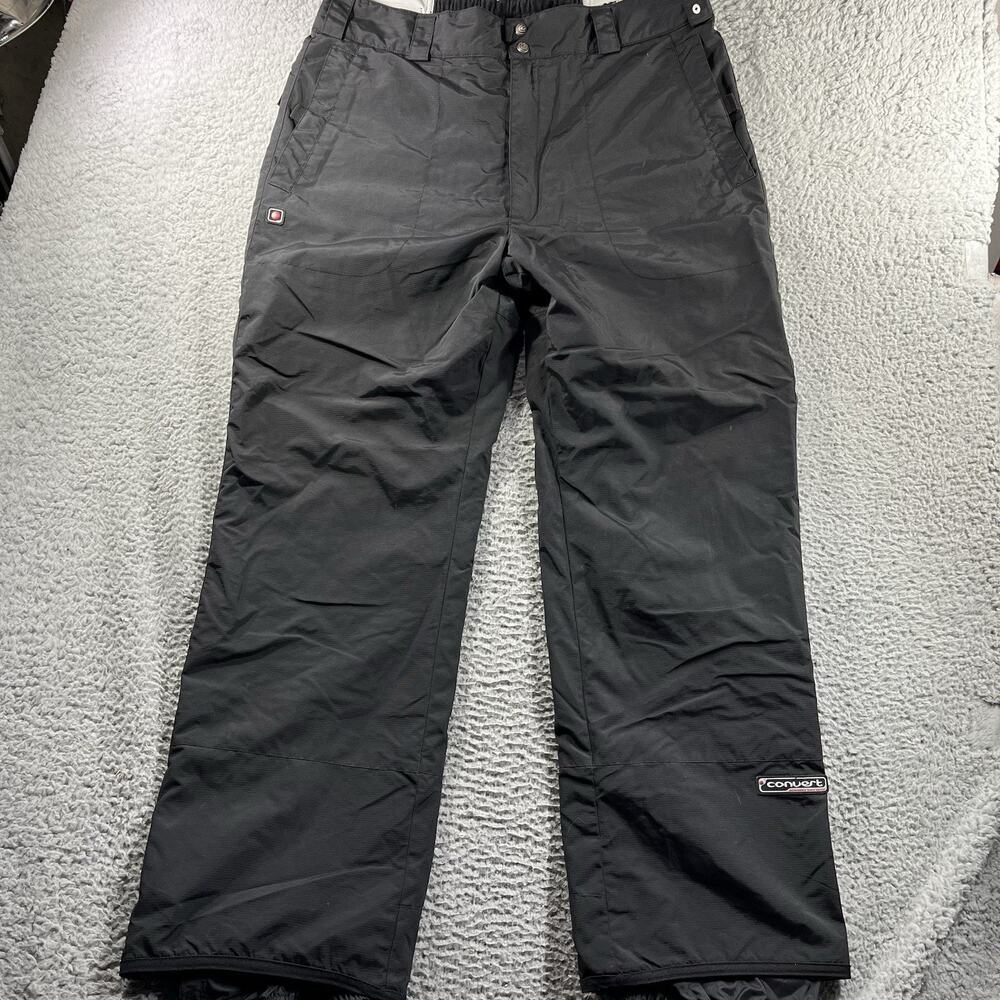 Vintage Columbia Convert Snowboarding Pants Men's XL Black Ski Cargo VM8008 Y2K